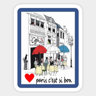 Romantic Paris print Sticker